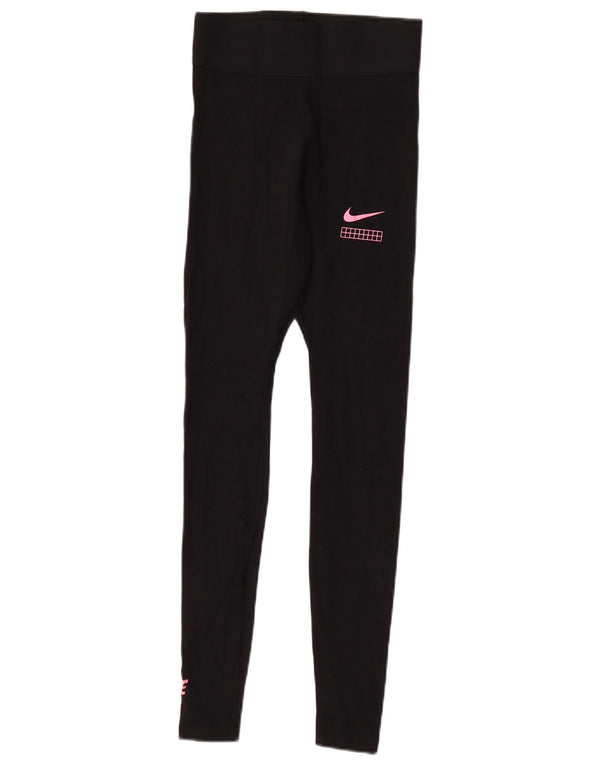 Nike Graphic Crop Leggings til kvinder UK 4 XS Sort