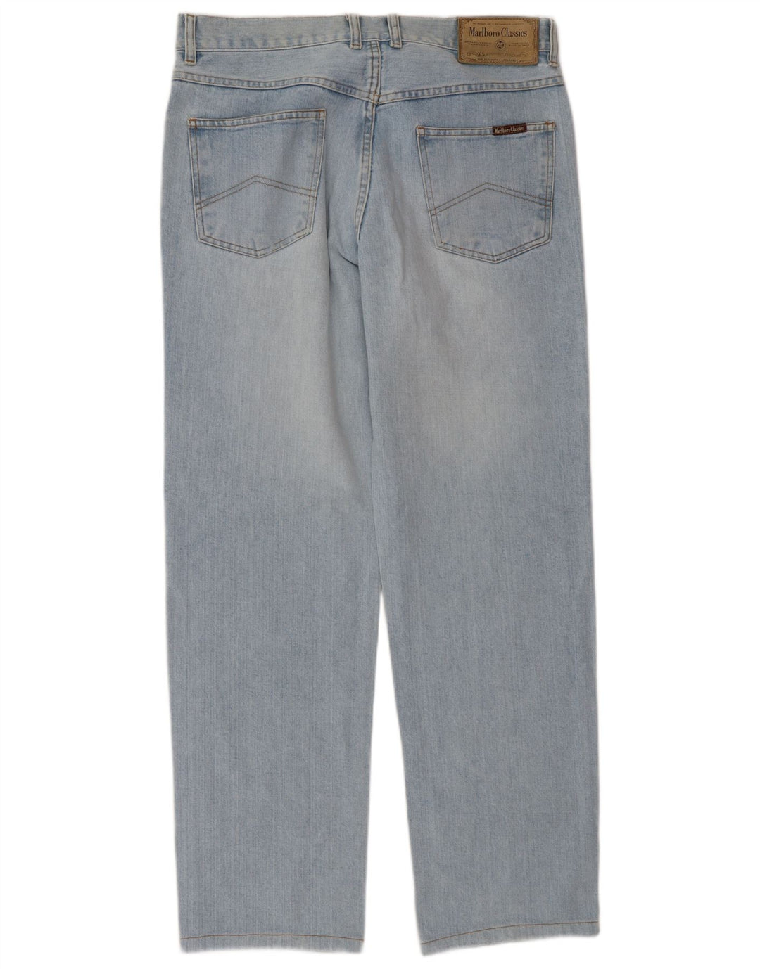 Marlboro Classics Straight Jeans til mænd W33 L34 Blå Bomuld