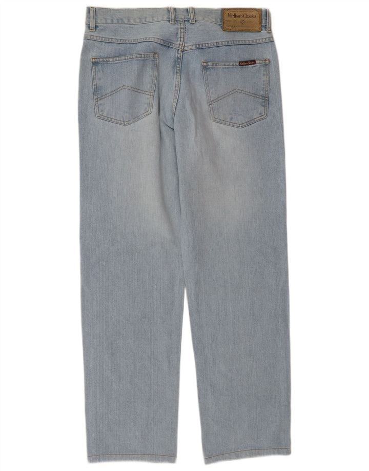 Marlboro Classics Straight Jeans til mænd W33 L34 Blå Bomuld