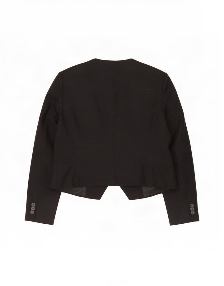 Zara Dame 1 Knap Blazer Jacket UK 18 XL Sort Viscose