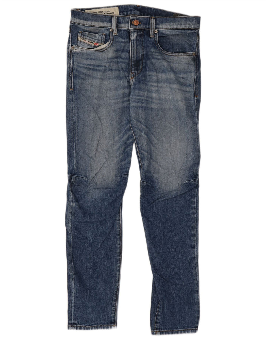Diesel Herre D-Strukt Slim Jeans W32 L30 Blå Bomuld