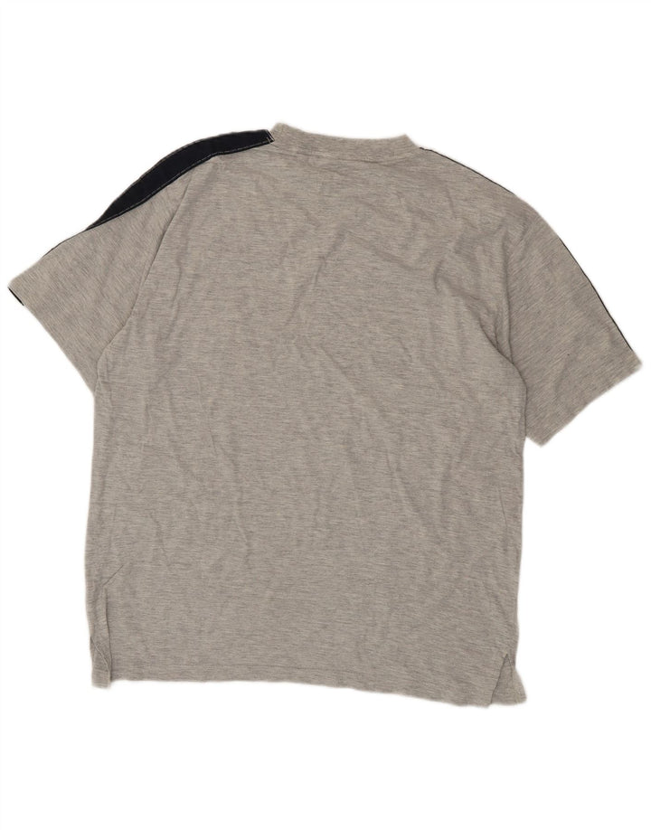 ASICS Mens T-Shirt Top XL Grey Colourblock Cotton