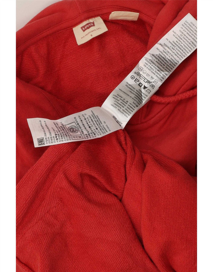 Levi's Dame Oversized hættetrøje med lynlås UK 10 Lille rød bomuld