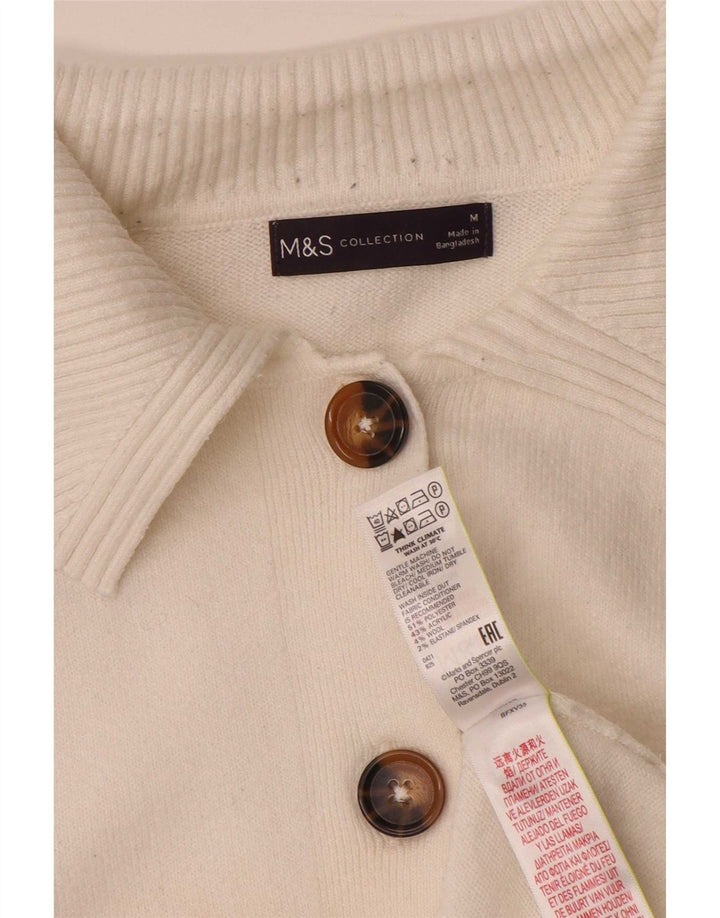 Marks & Spencer Dame Loose Fit Cardigan Sweater UK 14 Medium White