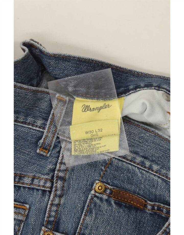 WRANGLER Herre Ohio Straight Jeans W30 L32 Blå Bomuld
