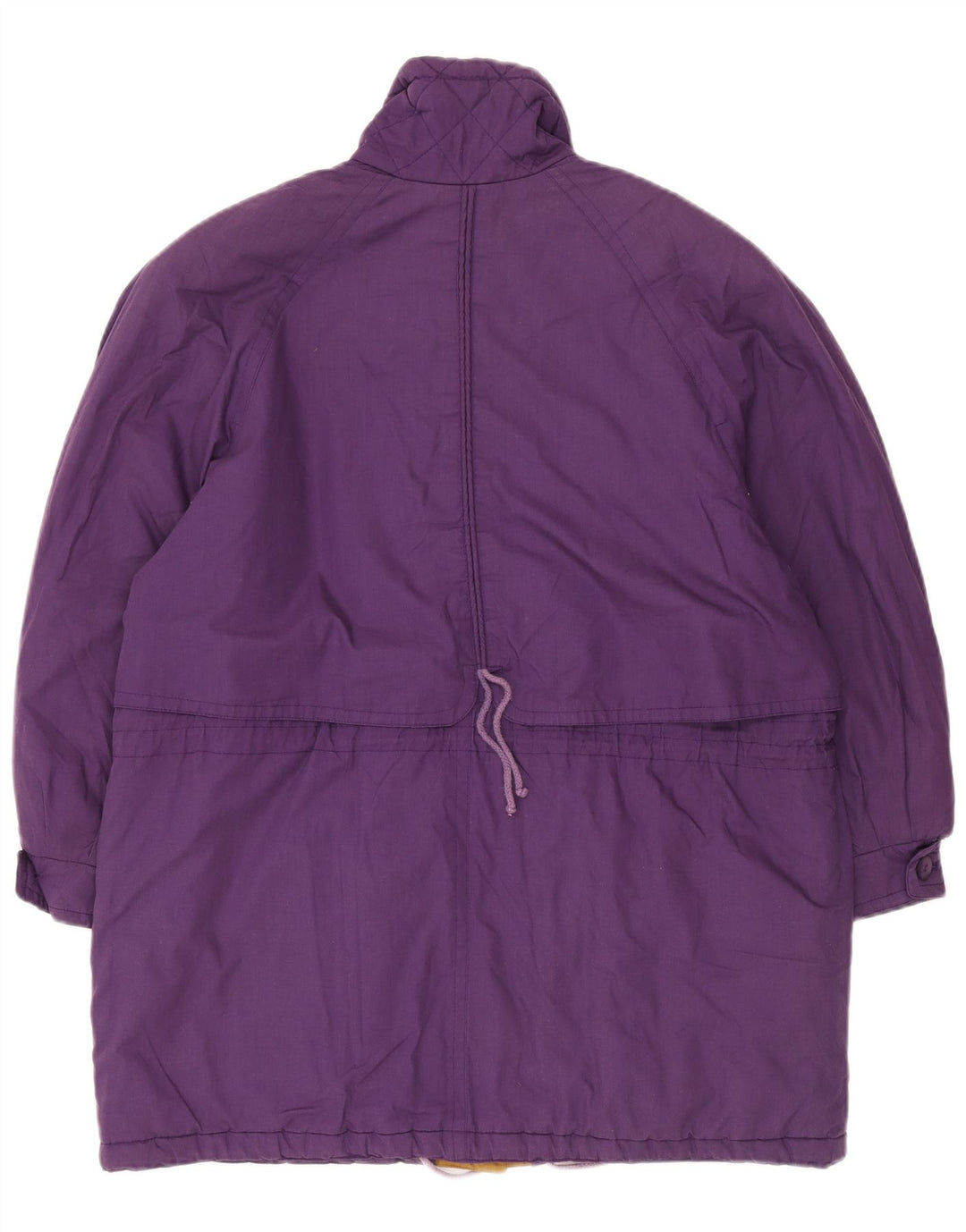 Vintage Dame Oversized Windbreaker Coat UK 14 Large Purple Polyester