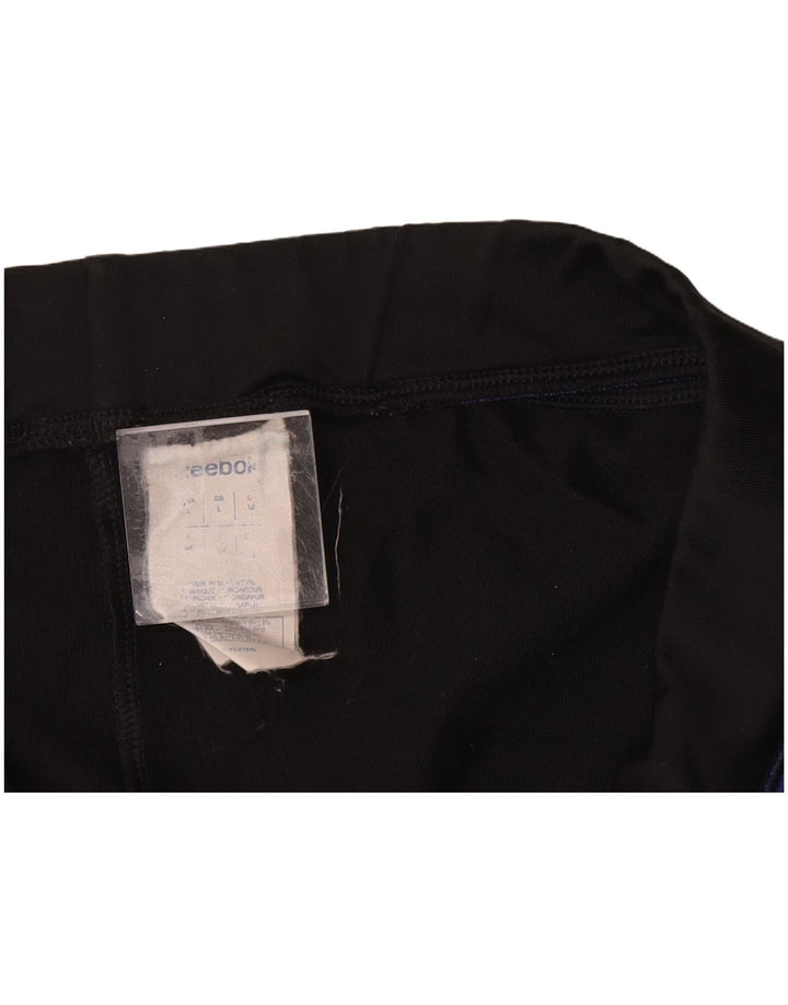 REEBOK Træningsdragtsbukser til kvinder UK 14 Stor sort polyester