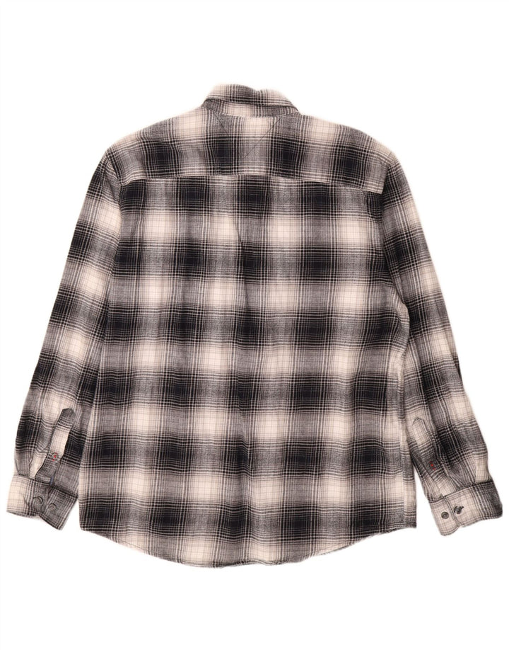 Tommy Hilfiger Herre Regular Fit Flanellskjorte XL Grå ternet bomuld