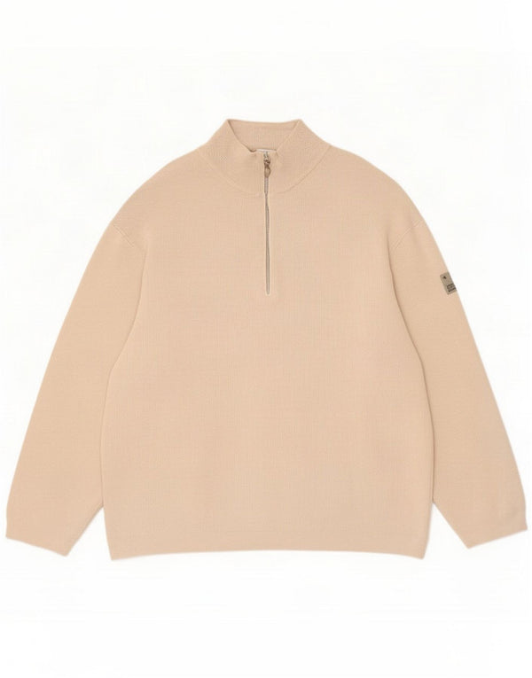 Calvin Klein Jeans Sweater med lynlås til mænd XL Beige Bomuld