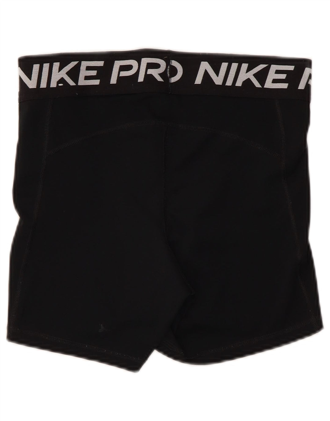 Nike Dame Dri Fit grafiske sportsshorts UK 12 Medium Sort Polyester