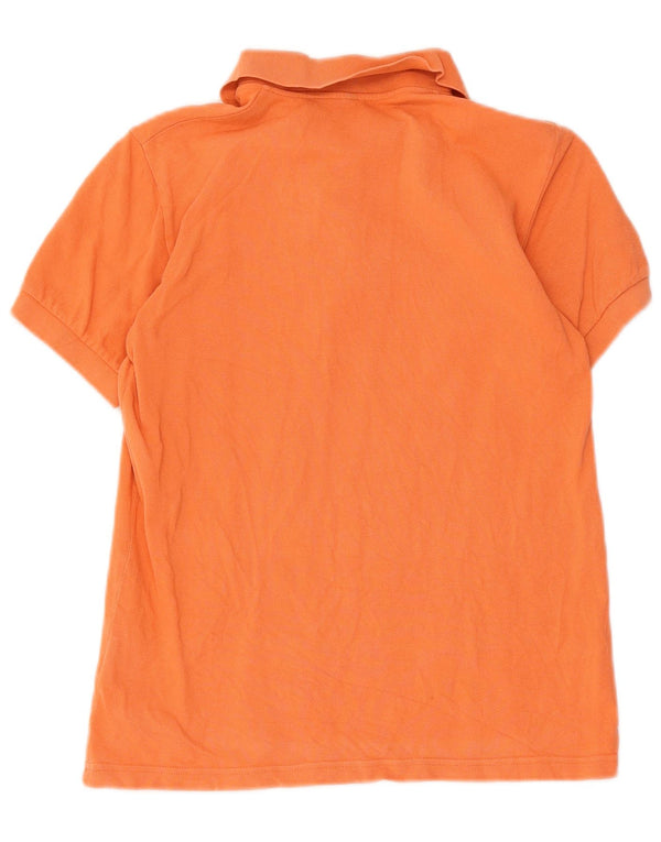 Benetton Boys Polo Shirt 11-12 Years 2XL Orange Cotton