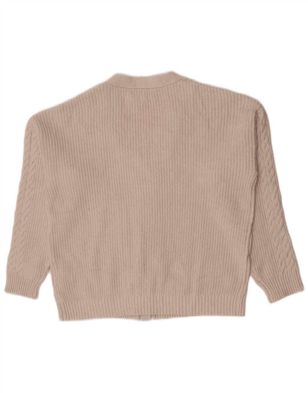 Marks & Spencer Dame Cardigan Sweater UK 14 Medium Beige Polyester