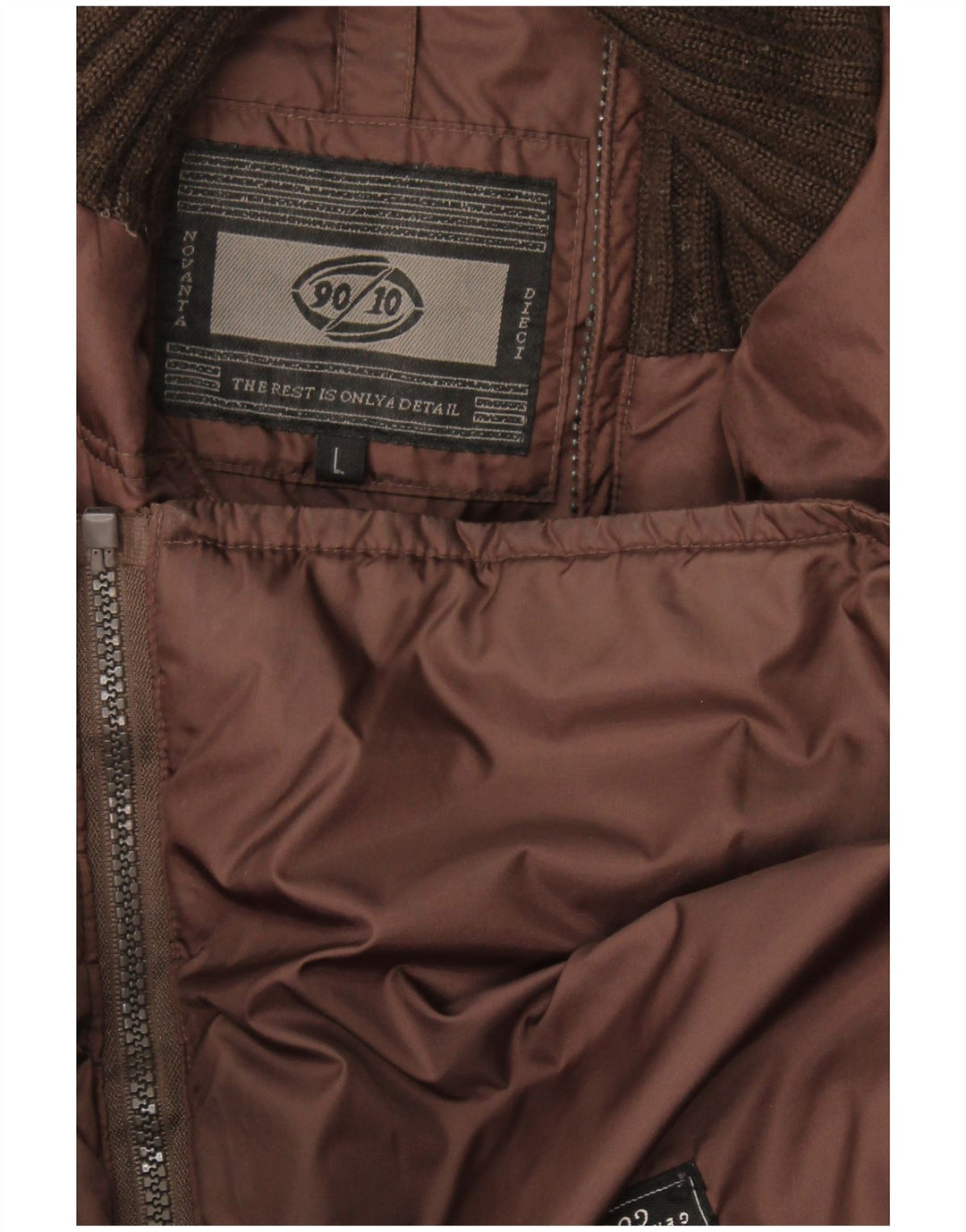 Vintage herre polstret Gilet UK 40 Large Brown