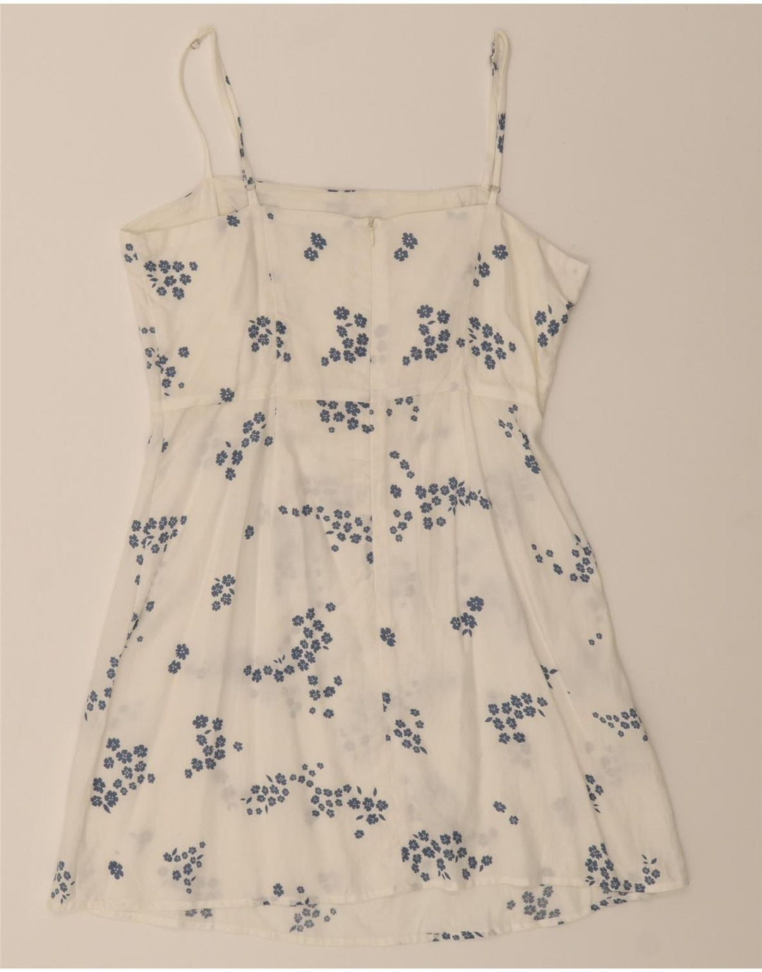 BENETTON Womens Sundress UK 14 Medium White Floral Lyocell Vintage Benetton and Second-Hand Benetton from Messina Hembry 