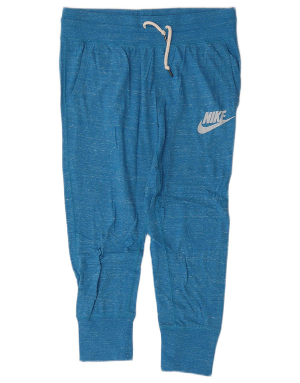 Nike grafisk træningsdragtbukser til kvinder, joggere UK 10 Small Blue Flecked