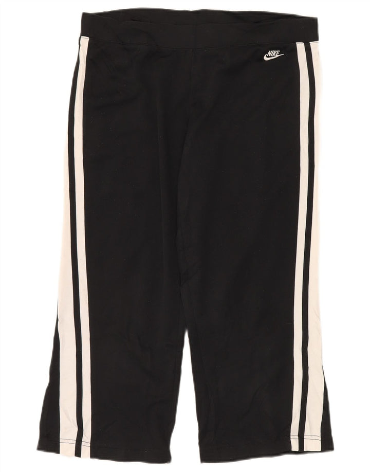 Nike Capri træningsdragtbukser til kvinder US 8/10 Medium Black Polyester