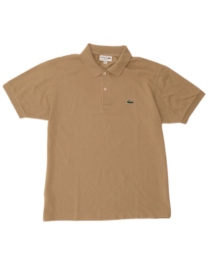 Lacoste Herre Poloskjorte i klassisk pasform Størrelse 4 Medium Beige Bomuld