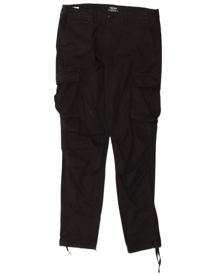 Jack & Jones Herre Slim Cargo Bukser W33 L34 Sort Bomuld