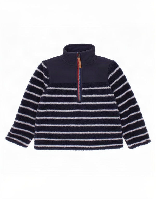 Joules Baby Boys Fleecetrøje med lynlåshals 18-24 måneder Marineblå stribet