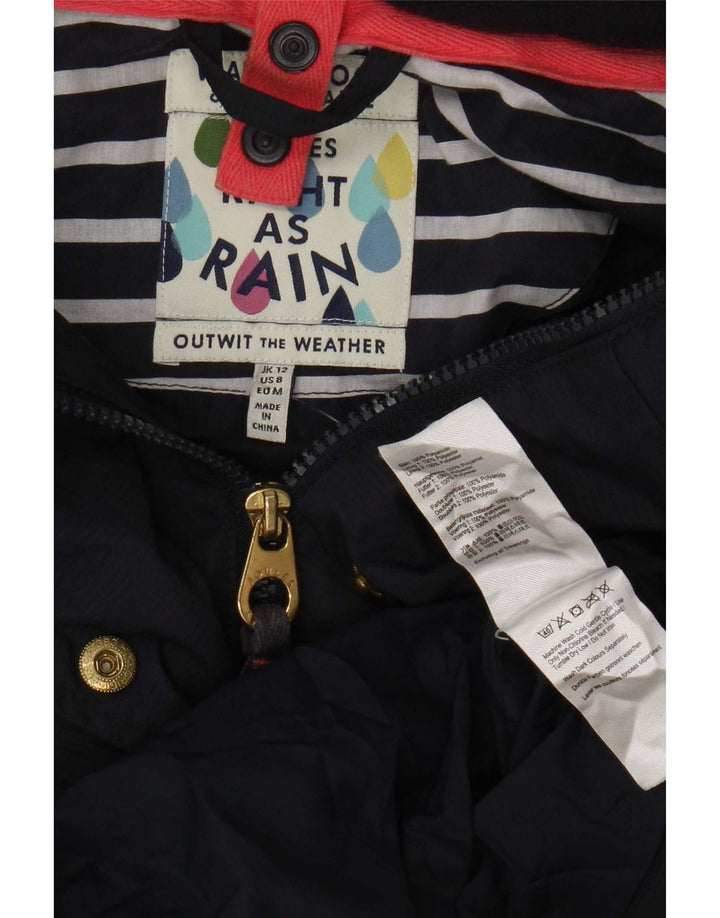 Joules Dame Regnjakke UK 12 Medium Navy Blue Polyamide