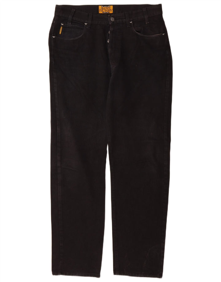 Armani Straight Jeans til mænd W34 L33 Sort bomuld