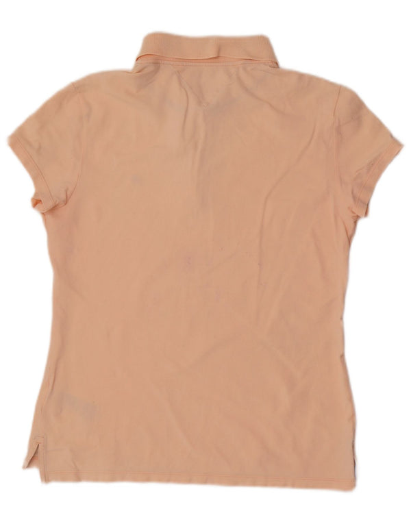 Tommy Hilfiger Dame Slim Fit Polo Shirt UK 18 XL Orange Bomuld