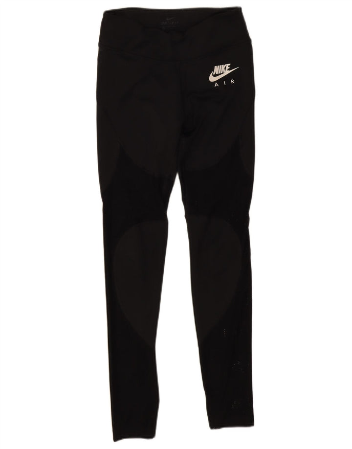 Nike Dame Air Graphic Leggings UK 4 XS Sort Polyester