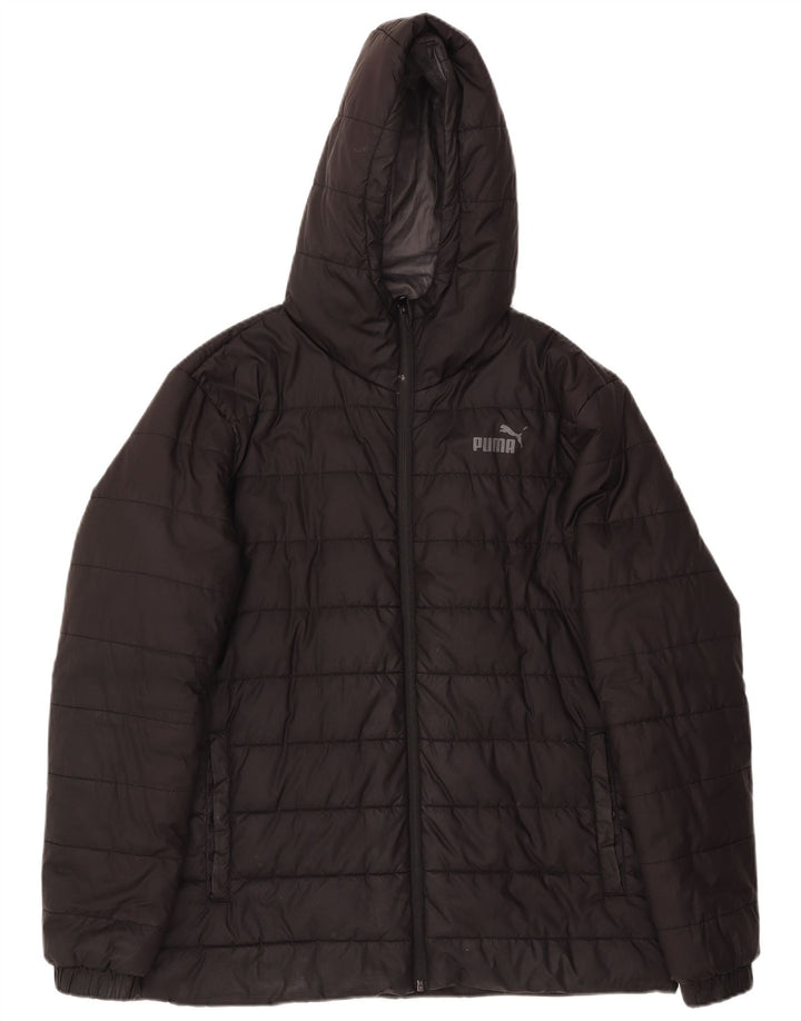 Puma Herre hættepolstret jakke UK 40 Stor sort polyester