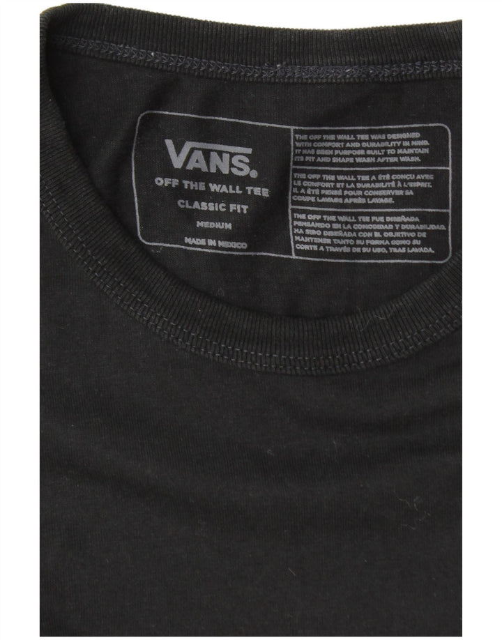 Vans Herre Classic Fit Grafisk Top Langærmet Medium Sort Geometrisk Bomuld