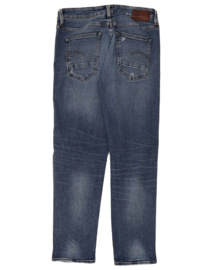 G-Star Dame Distressed Slim Jeans W24 L30 Blå Bomuld