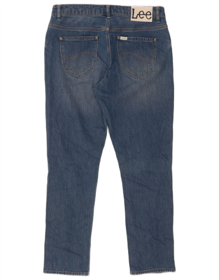 Lee Kvinder Distressed Slim Jeans W27 L26 Blå Bomuld