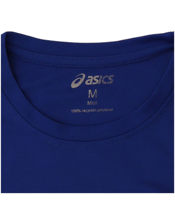Asics Herre London Grafisk T-Shirt Top Medium Blue Polyester