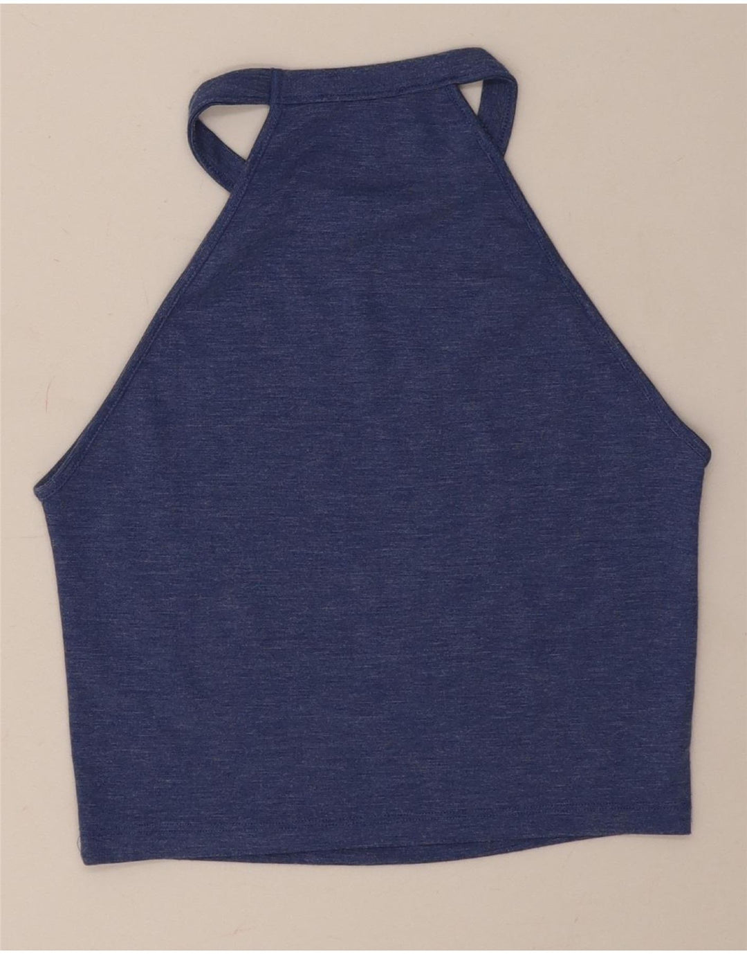 Zara Womens Crop Halter Top UK 10 Small Blue