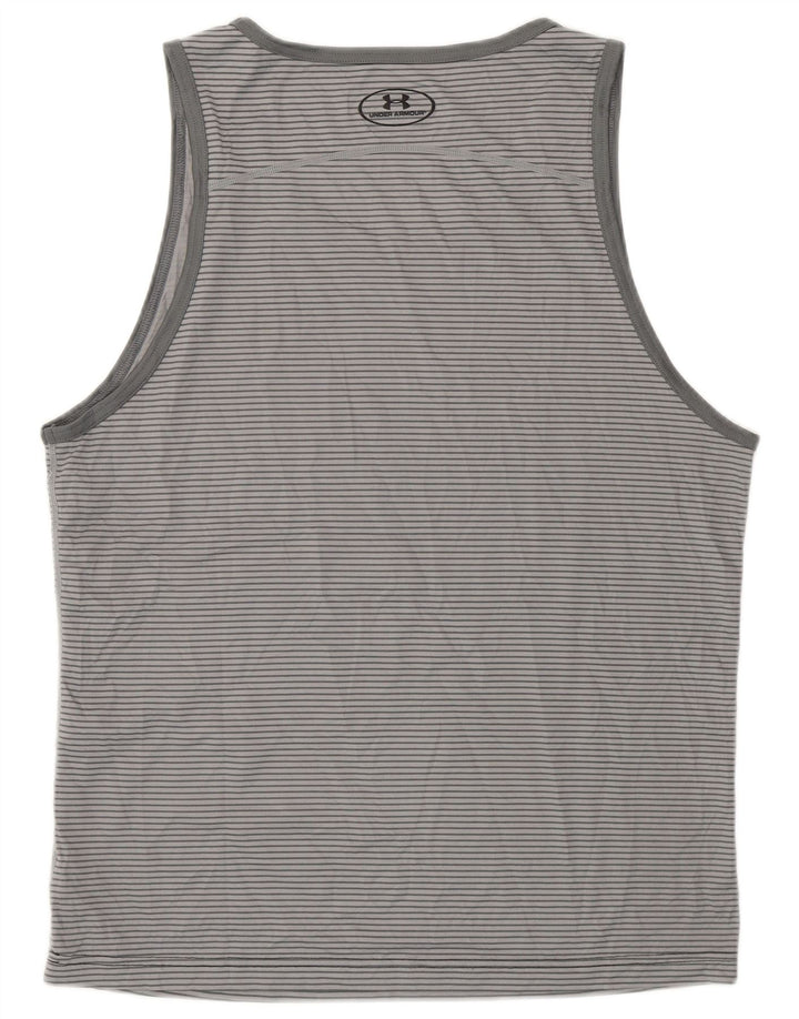 Under Armour Herre Heat Gear Vest Top Large Grey Pinstripe Polyester