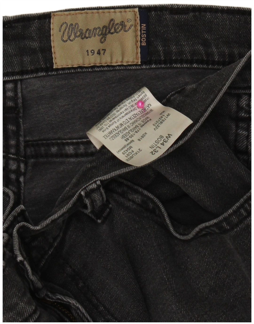 Wrangler Herre Bostin Straight Jeans W34 L32 Grå Bomuld