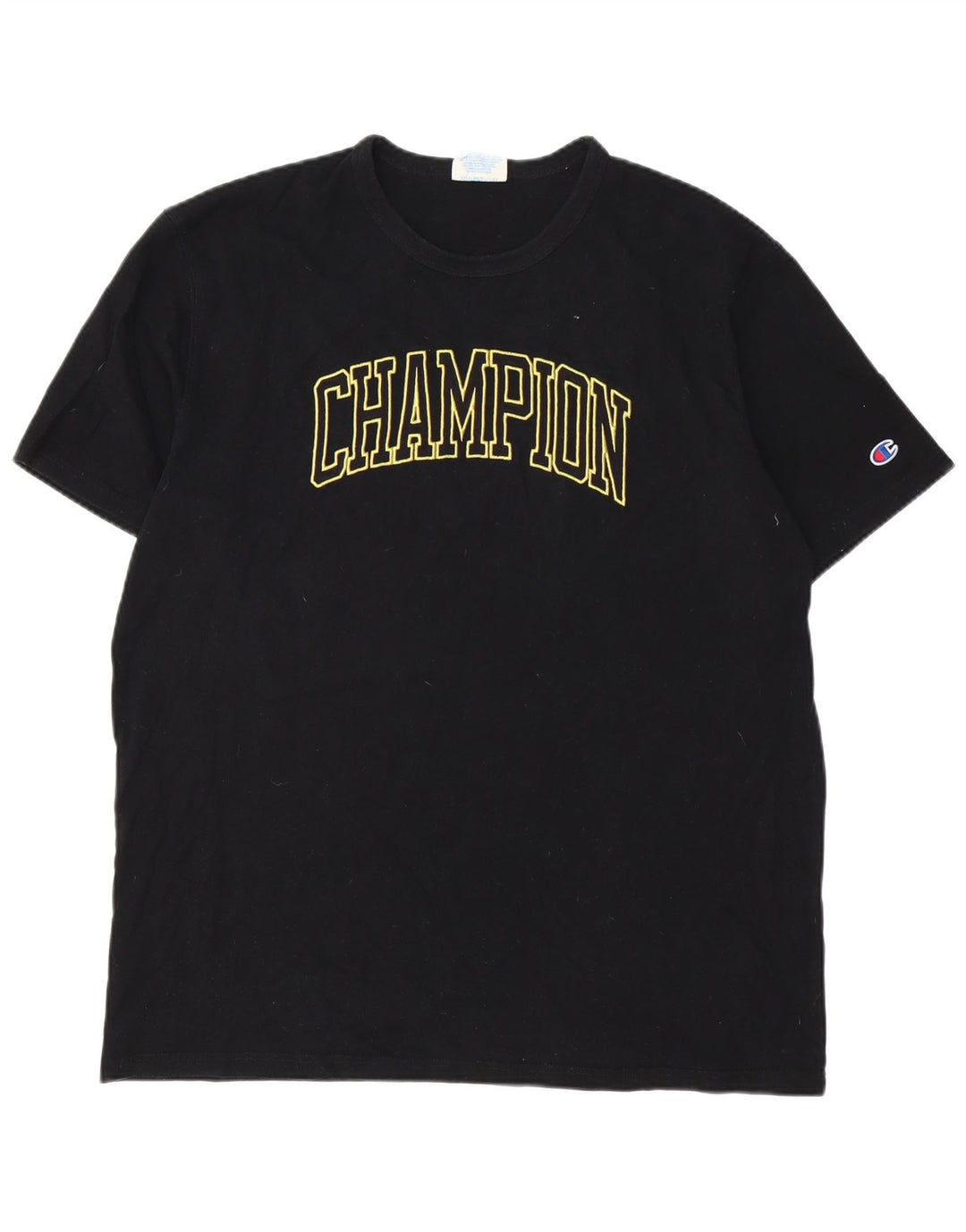 Champion Herre Grafisk T-Shirt Top XL Sort Bomuld