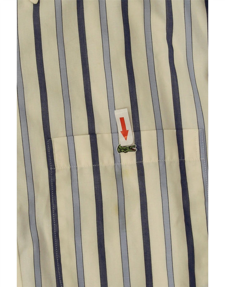 Lacoste Herreskjorte str. 42 Stor hvidstribet bomuld