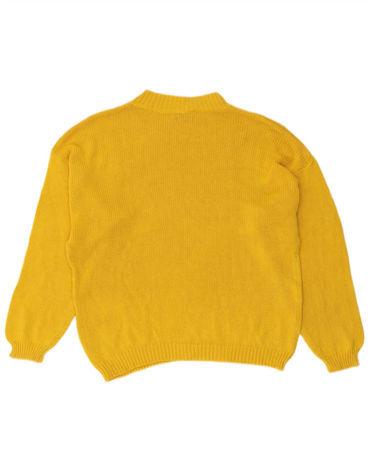 STEFANEL Dame Turtle Neck Sweater UK 14 Large Yellow