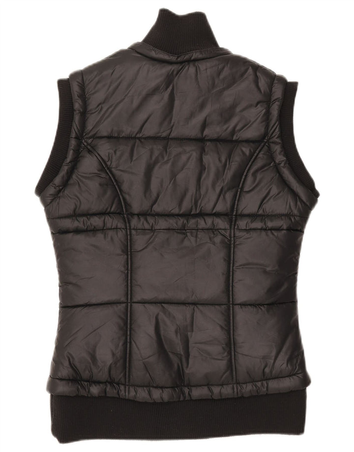 ADIDAS Polstret Gilet IT 42 Medium Sort Polyester til kvinder