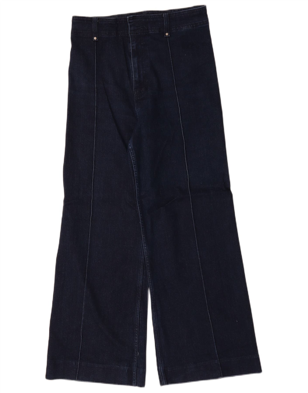 Zara Dame Jeans med brede ben EU 40 Medium W30 L30 Marineblå