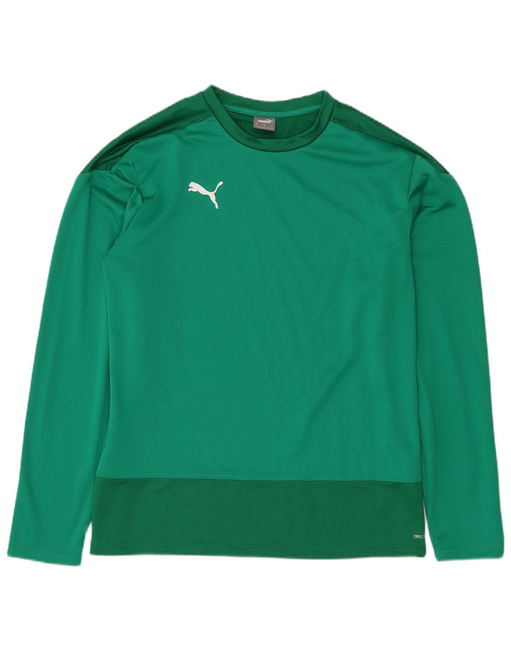 Puma Herre Top Langærmet XL Grøn Colourblock Polyester