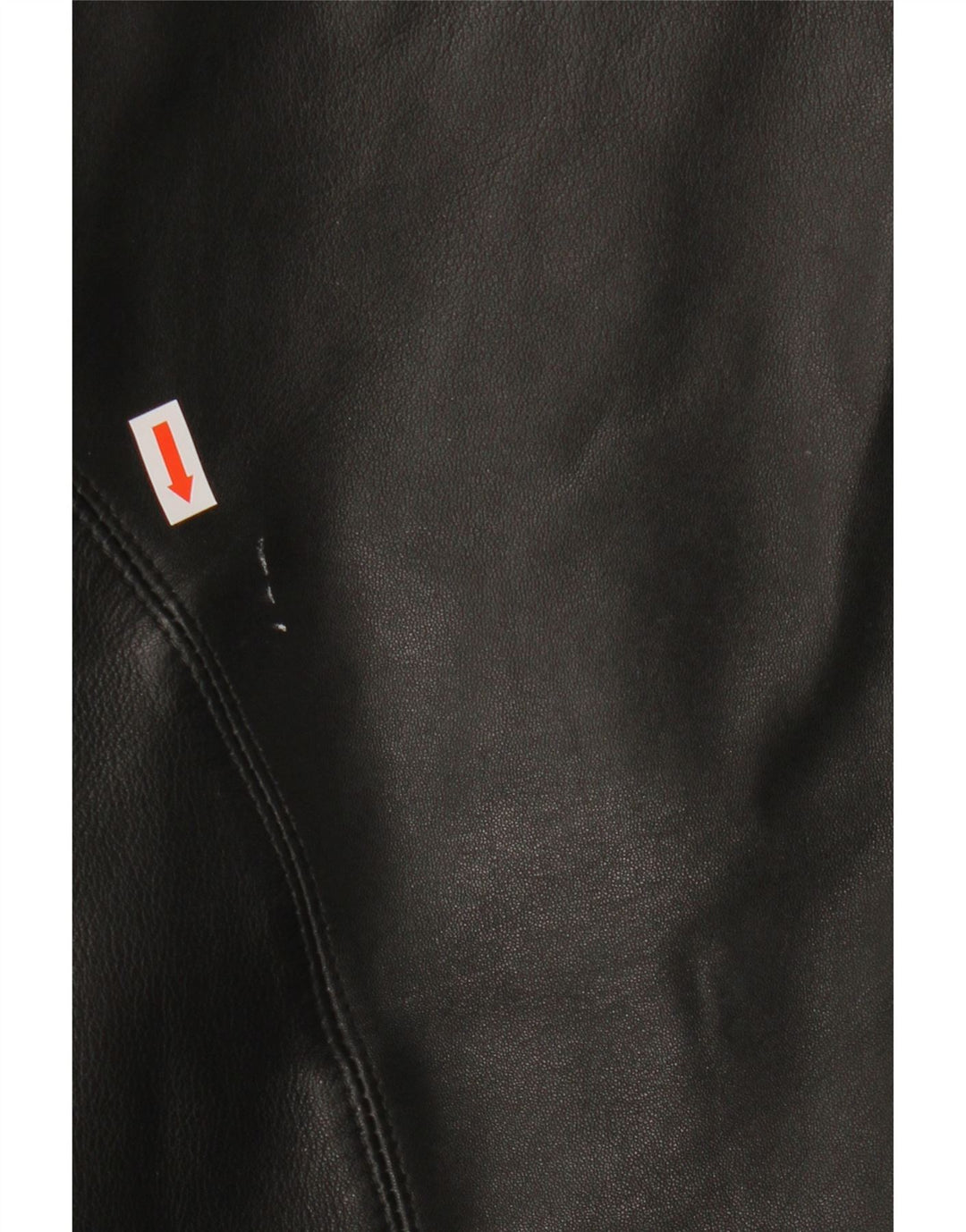 Vintage dame 3-knaps læder blazerjakke UK 14 Stor sort læder