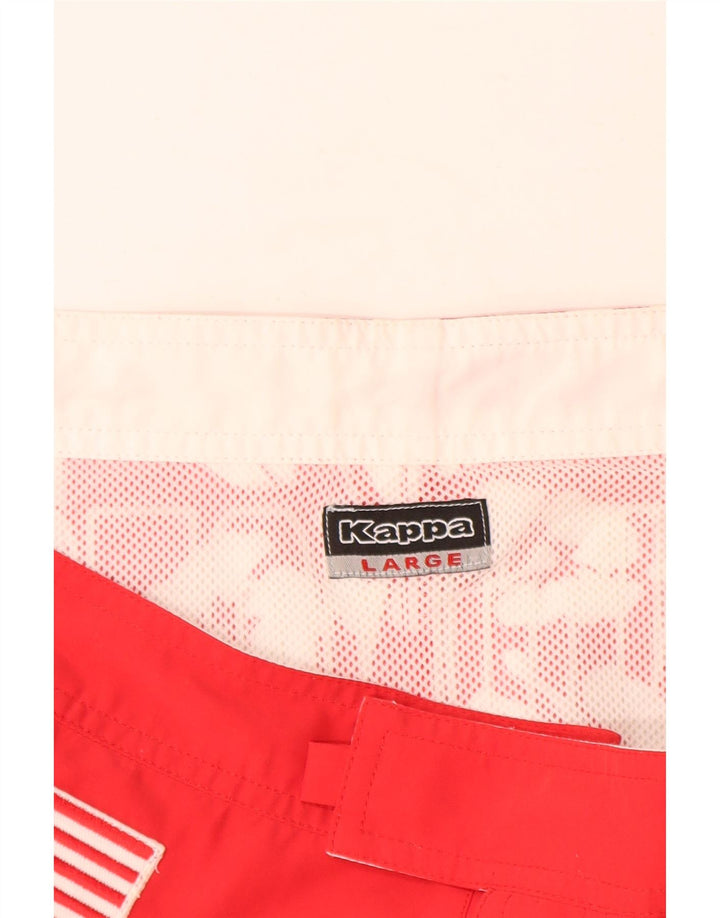 Kappa Herre grafiske badeshorts store røde blomsterpolyester