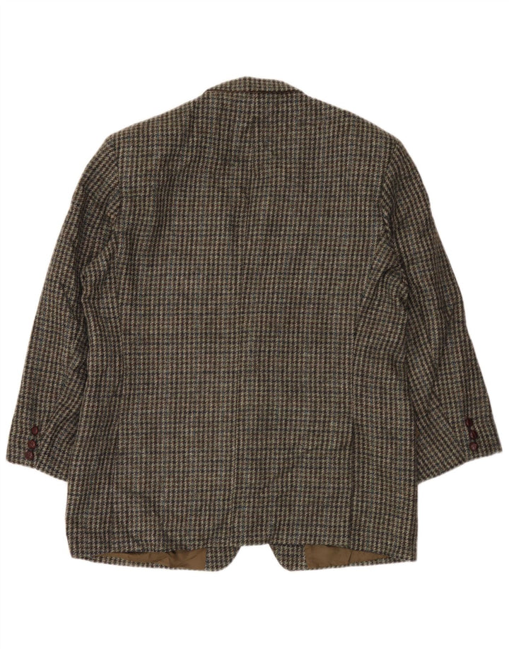 Marks & Spencer Herre St. Michael Blazer Jacket UK 44 XL Grøn Houndstooth
