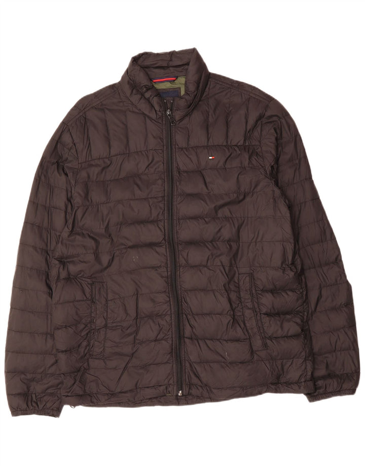 TOMMY HILFIGER Polstret herrejakke UK 40 Stor sort nylon