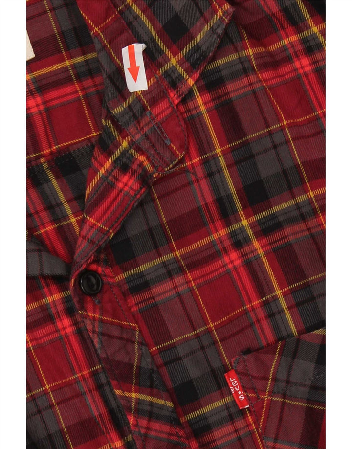 Levi's Herre Slim Fit Flanellskjorte XL rød ternet
