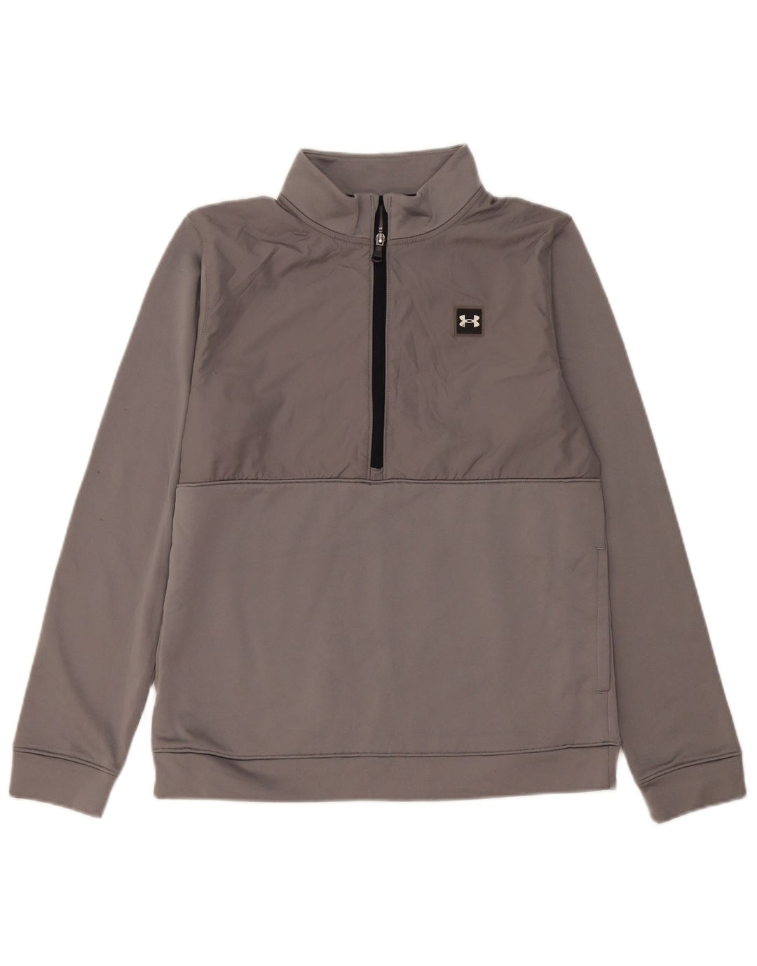 Under Armour drenge sweatshirt med lynlåshals 13-14 år XL Grå polyester