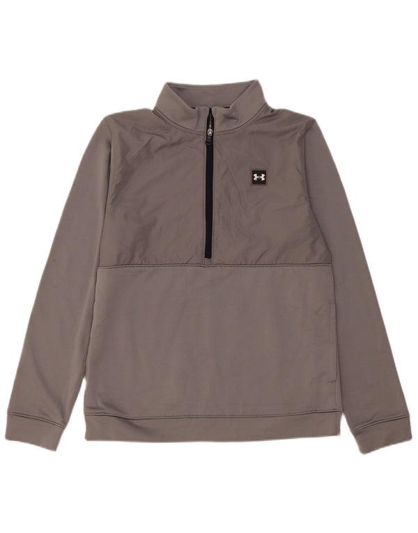 Under Armour drenge sweatshirt med lynlåshals 13-14 år XL Grå polyester
