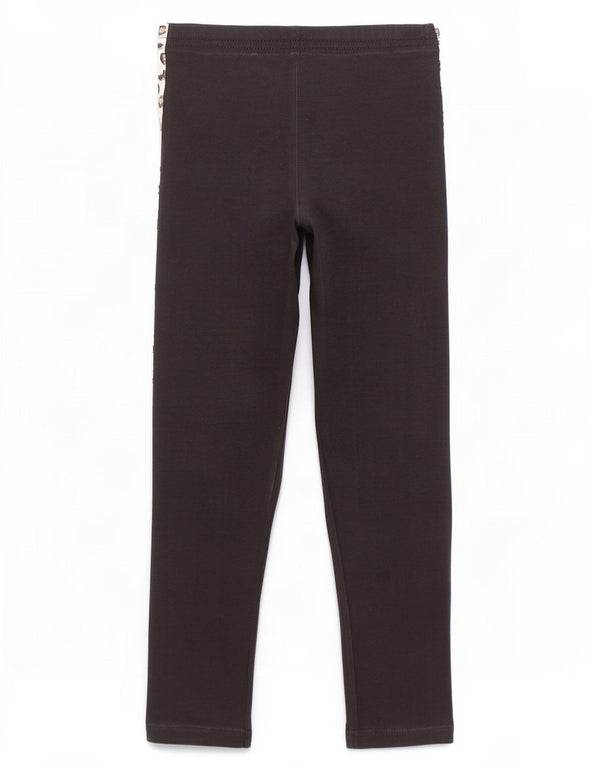 Adidas Girls Leggings 7-8 år Sort dyreprint bomuld