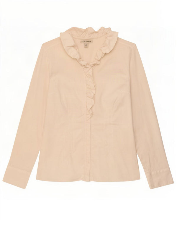 Banana Republic Dame Flæse Front Shirt UK 14 Stor hvid bomuld